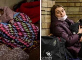 Ξαπλωμένοι στις ράγες: Συγκλονίζουν οι εικόνες Ουκρανών που πέρασαν τη νύχτα σε σταθμούς του Μετρό