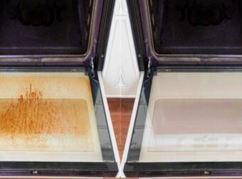 Καθαρίστε το διπλό τζάμι του φούρνου από καμένα λίπη και λαδιές με ένα υλικό που έχετε στο σπίτι σας