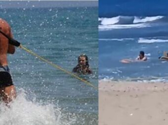Κρήτη: Τριπλή διάσωση σε παραλία – Κινδύνευσαν να πνιγούν δύο παιδάκια και ο πατέρας τους | Video
