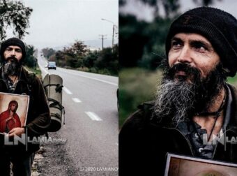 «Βατράχι» των ΟΥΚ περπάτησε από την Λαμία μέχρι το Άγιο Όρος κρατώντας την Παναγία