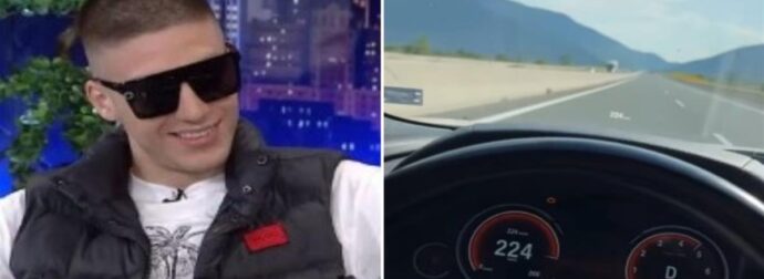 Προκαλεί ο τράπερ Trannos – Τρέχει με το αυτοκίνητο με πάνω από 220 χλμ