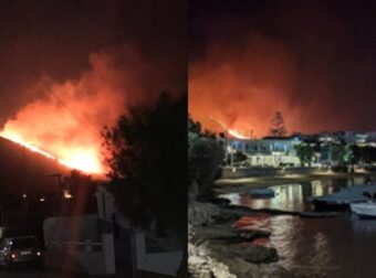 Φωτιά Στην Πάρο: Φαίνεται Και Από Τη Νάξο (vid)