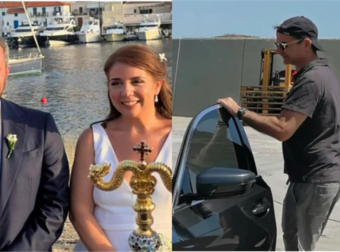 Κυριάκος Μητσοτάκης στον γάμο Χρήστου Ζωγράφου-Κύρας Κάπη: Ανάποδο καπελάκι και ευχή [φωτο]