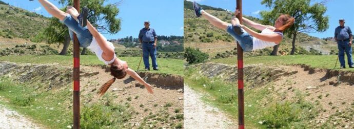 Τρέλανε τους βοσκούς: Τουρίστρια είδε κολόνα στον δρόμο και άρχισε να κάνει pole dancing