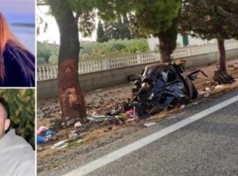Ράγισαν καρδιές στην κηδεία του Παναγιώτη και της Βιργινίας που σκοτώθηκαν σε τροχαίο στο Γαλαξίδι