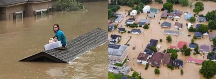 Έφηβη Ανέβηκε Στη Στέγη Στη Μέση Της Πλημμύρας Για Να Σώσει Τον Σκύλο Της: «Δεν Είχε Άλλη Επιλογή»