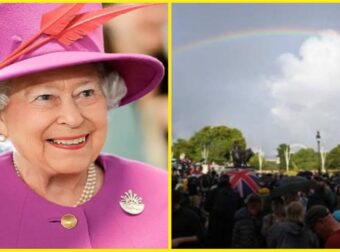 Ουράνιο τόξο «αγκάλιασε» όλο το Μπάγκιγχαμ λίγο πριν ανακοινωθεί ο θάνατος της Βασίλισσας Ελισάβετ