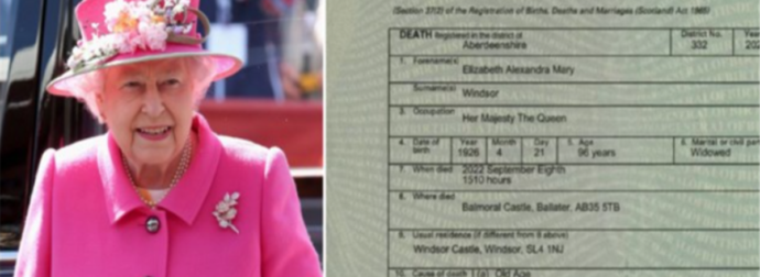 Βασίλισσα Ελισάβετ: «Μίλησε» το πιστοποιητικό θανάτου της. Από τι πέθανε πραγματικά