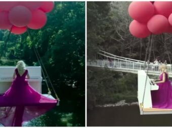 Απίστευτο θέαμα με ιπτάμενη πιανίστρια πάνω από την Κοιλάδα των Τεμπών