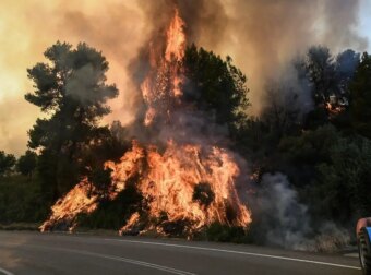 Φωτιά στην Καβάλα: Μήνυμα του «112» για εκκένωση του οικισμού Άγιος Κοσμάς